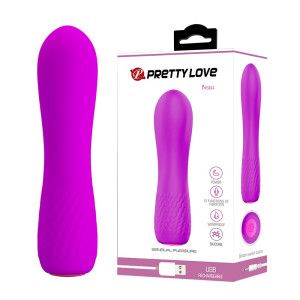 PRETTY LOVE - BEAU Klasyczny wibrator z funkcją pamięci, USB Fioletowy