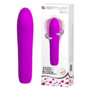PRETTY LOVE - BURKE Wibrator klasyczny z funkcją rotacji, USB Różowy