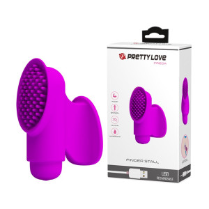 PRETTY LOVE - FREDA Wibrujący masażer na palec, USB Fioletowy