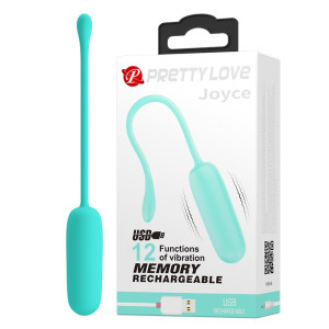 PRETTY LOVE - Joyce Wibrujące jajeczko z funkcją pamięci, USB Turkusowy
