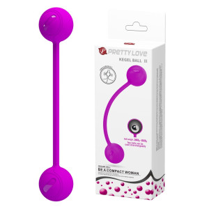 PRETTY LOVE - KEGEL BALL III Dwustronne kulki gejszy, Fioletowe