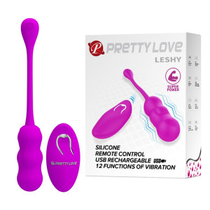 PRETTY LOVE - LESHY Wibrujące jajeczko na pilota, USB Fioletowe