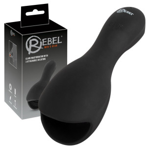 Rebel Glans Masturbation w.3Di Ekskluzywny masturbator z wypustkami, USB Czarny