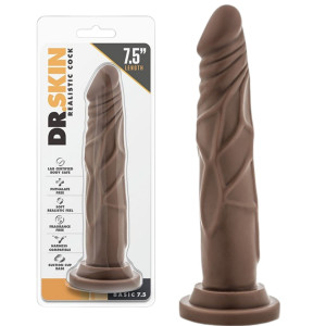 Blush DR. SKIN REALISTIC COCK 7.5' Dildo realistyczne z przyssawką, Brązowe PVC
