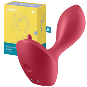 Satisfyer Backdoor Lover (Red) Wibrujący korek analny, USB Czerwony