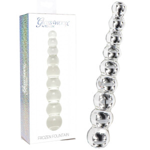 ToyJoy Frozen Fountain Progresywne dildo analne, Szklane