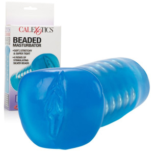 Calexotics Basic Essentials Beaded Masturbator - pochwa, TPR Niebieski