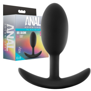 Blush ANAL ADVENTURES VIBRA SLIM PLUG - MEDIUM Dyskretny korek analny z kulką grawitacyjną, Czarny
