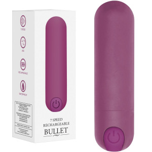 Shots 10 Speed Rechargeable Bullet - Klasyczny mini wibrator, USB Fioletowy