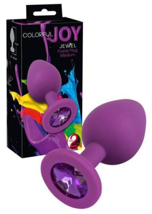 You2Toys Colorful Joy Jewel P Korek analny z diamencikiem, Fioletowy