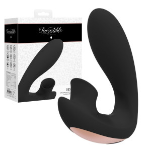 Shots Desirable - Wibrator do punktu G z funkcją ciśnieniowej stymulacji łechtaczki, USB Czarny