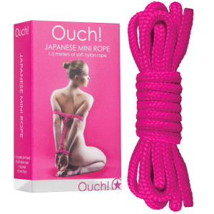 Shots Japanese Mini Rope - 1,5m - Różowa lina do krępowania