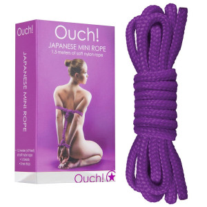 Shots Japanese Mini Rope - 1,5m - Fioletowa linka do krępowania