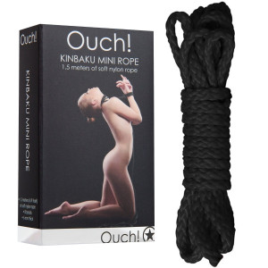 Kinbaku Mini Rope - 1,5m - Black Mała lina do krępowania, Czarna
