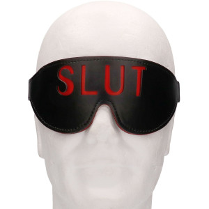 Ouch! Blindfold - SLUT - Black