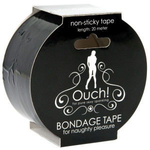 Shots Bondage Tape - Black - Taśma do krępowania, Czarna