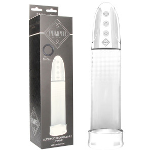 Shots Automatic Rechargeable Luv Pump - Automatyczna pompka do penisa, USB Przezroczysta