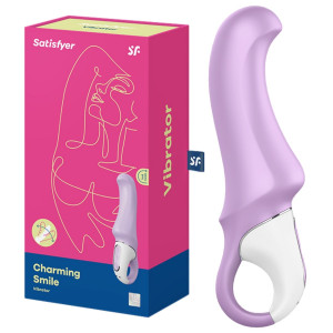 Fioletowy wibrator dopochwowy Charming Smile silikonowy 18,8 cm wodoodporny Satisfyer