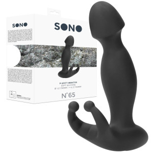 Shots No. 65 - P-Spot Vibrator - Masażer prostaty z wibracjami, Czarny Silikonowy