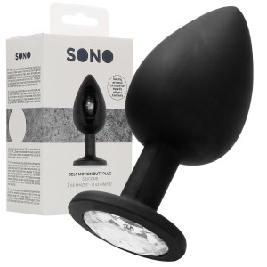 Shots N0. 91 - Self Penetrating Butt Plug - Korek analny z diamencikiem, Czarny Silikonowy