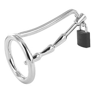 Dilator z klatką na penisa - Cock Trap (45mm) - Stal nierdzewna - Shots