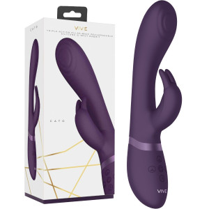 Shots Cato - Pulse G-spot Rabbit - Klasyczny wibrator z króliczkiem, USB Fioletowy Silikonowy