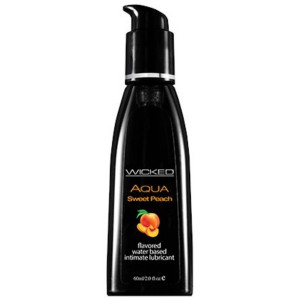 Lubrykant na bazie wody - AQUA SWEET PEACH 60ML - o smaku brzoskwini - WICKED