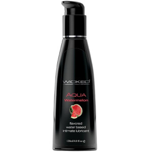 Lubrykant na bazie wody - AQUA  WATERMELON FLAVORED 120 ML - o smaku arbuzowym- WICKED