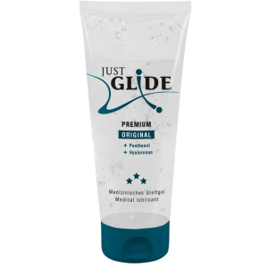 Just Glide Premium 200 ml Wegański lubrykant żel na bazie wody nawilżający