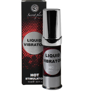 Płynny wibrator z efektem rozgrzewania Hot 15 ml. Lubrykant żel na bazie wody o aromacie truskawkowym