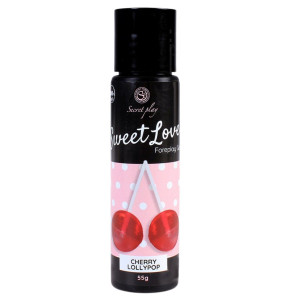 Lubrykant jadalny do zabaw oralnych - LOLLIPOP GEL - 60 ML - o smaku wiśni - Secret Play