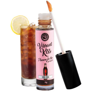 Błyszczyk smakowy do seksu oralnego - LIP GLOSS VIBRANT KISS COLA - Secret Play