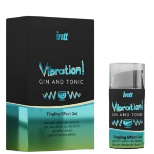 Żel z efektem wibracji, pulsacji i ogrzewania - GIN & TONIC 15 ml  - lepsze orgazmy - INTT