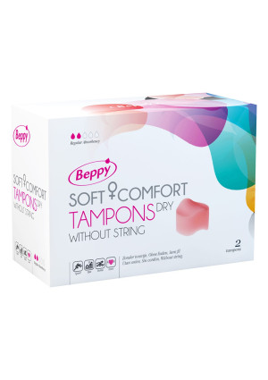 Tampony dopochwowe - 2 szt - COMFORT TAMPONS DRY - BEPPY