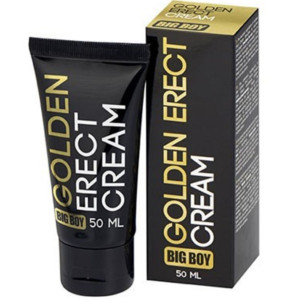 Krem wdłużający erekcję i długość penisa - Big Boy Golden Erect Cream 50ml - twardszy penis