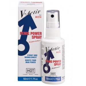 Spray wydłużający stosunek - V-Activ Penis Power 50 ml - znieczulający penisa i wydłużający stosunek - Hot