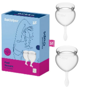 Kubeczki menstruacyjne - 2 szt. - Feel Secure - Silikonowe - Satisfyer