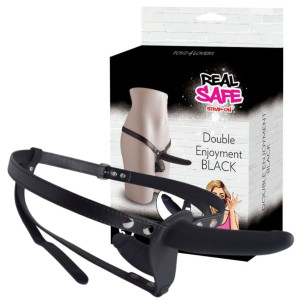 Toyz4Lovers Dwustronny Strap-on, Czarny