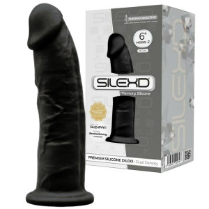 S.D Model 2 ( 6'' ) Realistyczne dildo z przyssawką, Czarne Siliknowe