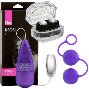 Calexotics HER KEGEL KIT - zestaw gadżetów do zabaw, Fioletowe