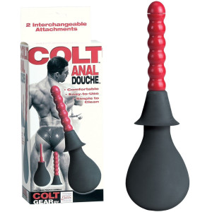 Irygator analny ze stymulującymi kulkami - lewatywa - COLT  Anal Douche