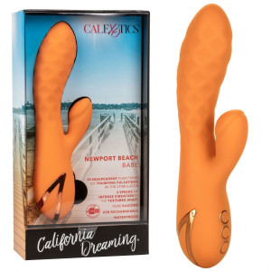 Wibrator silikonowy Newport Beach Babe 21,5 cm wodoodporny na akumulator Calexotics