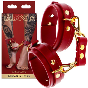 Taboom - Ankle Cuffs Kajdanki erotyczne na nogi, Czerwone