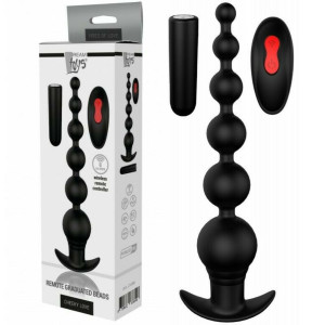 Dream Toys CHEEKY LOVE REMOTE GRADUATING BEADS Wibrująca sonda analna na pilota, USB Czarne