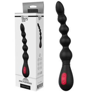 Dream TOys CHEEKY LOVE ANAL FLEXI BEADS Wibrująca sonda analna, USB Czarna