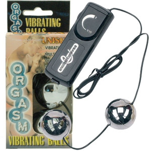 Seven Creations ORGASM VIBRATING BALL Wibrujące kulki gejszy na pilota, PVC Srebrne
