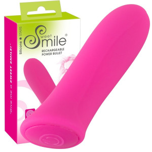 Sweet Smile Rechargeable Power Klasyczny wibrator, USB Różowy Silikonowy