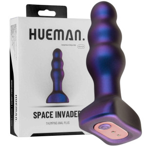 Hueman - Space Invader Vibrating Wibrujący korek analny, USB