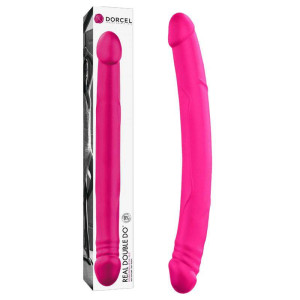 Dorcel REAL DOUBLE DO MAGENTA Dwustronne dildo, Różowe Silikonowe