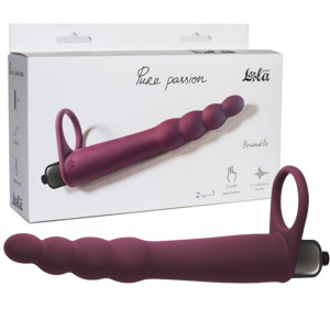 Lola Toys Samonośny Strap - on Pure Passion Bramble, Czerwony